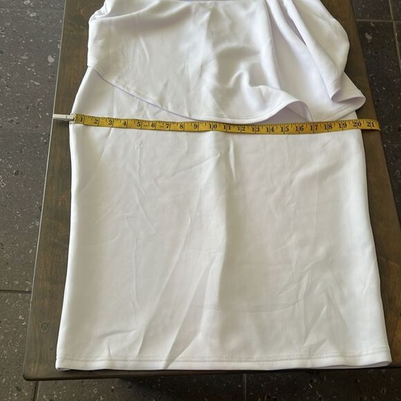 Elegant Strechy Peplum Bodycon Short Sleeve Work Dresses Bow Club Ruffle… - Picture 12 of 15